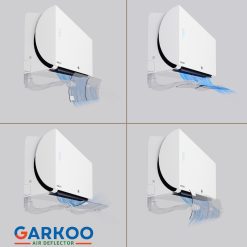 4 يحدد مسار الهواء للأمام والاعلي 8 موزع هواء التكييف, 1.5 حصان, أكريليك, قابل للتعديل من (70 : 85) سم, اللون شفاف