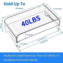 حامل شاشة أكريليك، مقاس 30*76 سم ، مع وحدة تخزين... 11 حامل شاشة أكريليك
