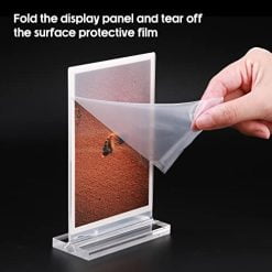 حامل لافتات اكريليك، شفاف، للطاوله المكتب والمتاجر والمطاعم (2مقاس) 11 حامل لافتات اكريليك