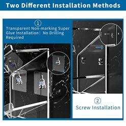 منظم حمام من الاكريليك،مثبت شفط، بدون حفر... 9 منظم للحمام