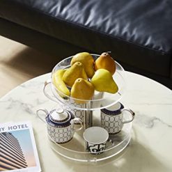 صينية أكريليك شفافة ، صينية تزيين من طبقتين 11 صينية أكريليك شفافة