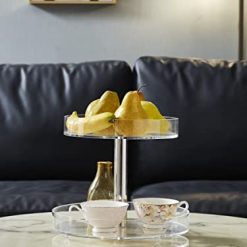 صينية أكريليك شفافة ، صينية تزيين من طبقتين 13 صينية أكريليك شفافة