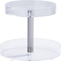 صينية أكريليك شفافة ، صينية تزيين من طبقتين 8 صينية أكريليك شفافة