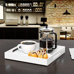 صينية تقديم اكريليك، مقاس20×20سم،(اللون- ابيض) 9 صينية تقديم اكريليك