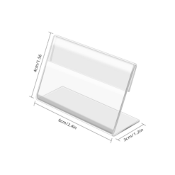 حامل عرض لافتات اكريليك شفاف صغير – مقاس 4×6 سم لسطح المكتب أو الطاولات 9 حامل عرض لافتات
