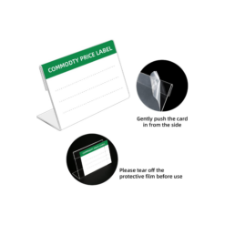 حامل عرض لافتات اكريليك شفاف صغير – مقاس 4×6 سم لسطح المكتب أو الطاولات 8 حامل عرض لافتات