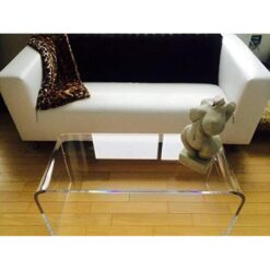 طاولة قهوة أكريليك Lucite 44 × 16 بوصة × 16 بوصة عالية × 3 / 4 "سميكة 12 طاولة قهوة أكريليك