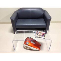 طاولة قهوة أكريليك Lucite 44 × 16 بوصة × 16 بوصة عالية × 3 / 4 "سميكة 10 طاولة قهوة أكريليك