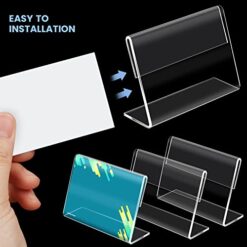 حامل عرض اللافتات، لسطح المكتب والعمل، 5*8 سم 11 حامل لافتات أكريليك