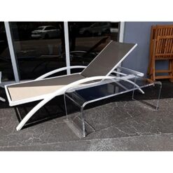 طاولة قهوة أكريليك Lucite 44 × 16 بوصة × 16 بوصة عالية × 3 / 4 "سميكة 11 طاولة قهوة أكريليك