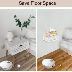 طاولة سرير عائمة من الاكريليك تثبت على الحائط لغرفة النوم 9 طاولة سرير عائمة من الاكريليك