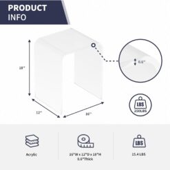 طاولة جانبية من الأكريليك الشفاف للمساحات الصغيرة 9 طاولة جانبية أكريليك
