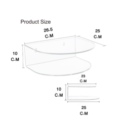 طاولة سرير عائمة من الاكريليك تثبت على الحائط لغرفة النوم 11 طاولة سرير عائمة من الاكريليك