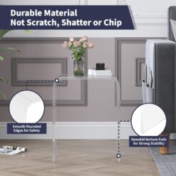 طاولة جانبية من الأكريليك الشفاف للمساحات الصغيرة 11 طاولة جانبية أكريليك