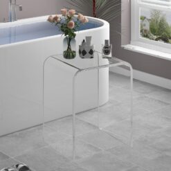 طاولة جانبية من الأكريليك الشفاف للمساحات الصغيرة 10 طاولة جانبية أكريليك