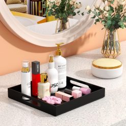 صينية تقديم اكريليك، مقاس20*20سم اللون(اسود) 7 صينية تقديم اكريليك