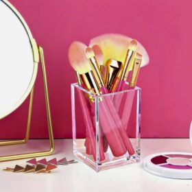 حامل ملحقات مكتب، منظم تخزين فرش المكياج 10 منظم تخزين فرش المكياج