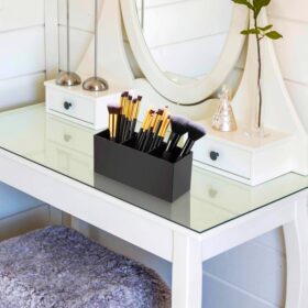 حامل ملحقات مكتب، منظم تخزين فرش المكياج 22 منظم تخزين فرش المكياج