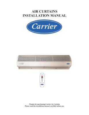 ستارة هواء, 90سم, بريموت ,1 موتور, 2 موتور, كاريير 13 air curtains installation manual "carrier"