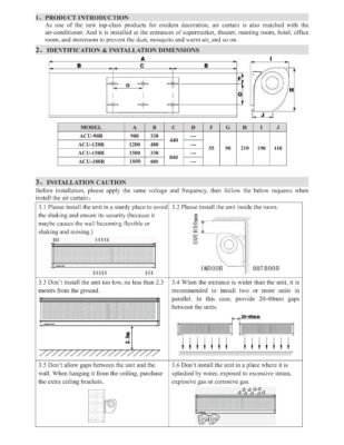ستارة هواء, 90سم, بريموت ,1 موتور, 2 موتور, كاريير 12 دليل تركيب ستائر الهواء "كارير"