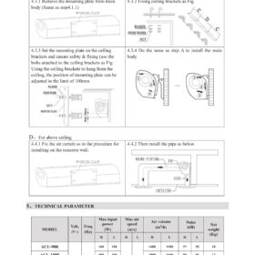 ستارة هواء, 1متر, بريموت ,1 موتور, 2 موتور, كاريير 10 دليل تركيب ستائر الهواء "كارير"