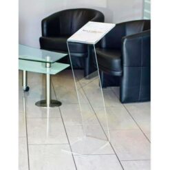 حامل عرض للمعارض والمؤتمرات 1 ستاند اعلانات a4 أكريليك شفاف أرضي – حرف Z